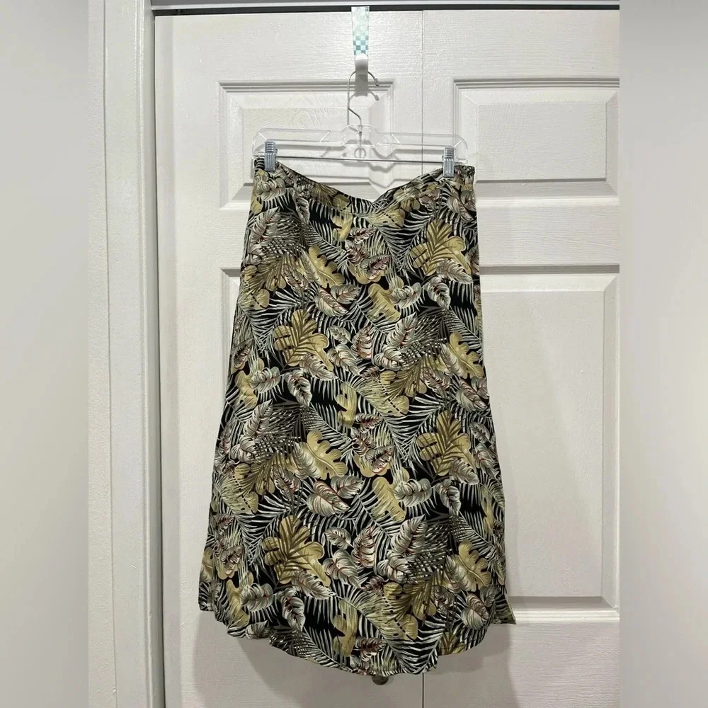 Vintage Radcliffe tropical floral midi skirt